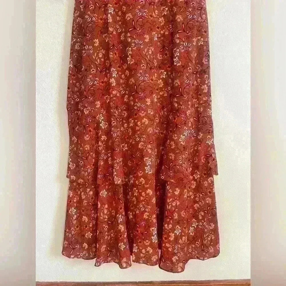 Nanette Lepore Floral Puff Sleeve Wrap Dressin Sierra Size 4 Vintage Inspired - Picture 5 of 11